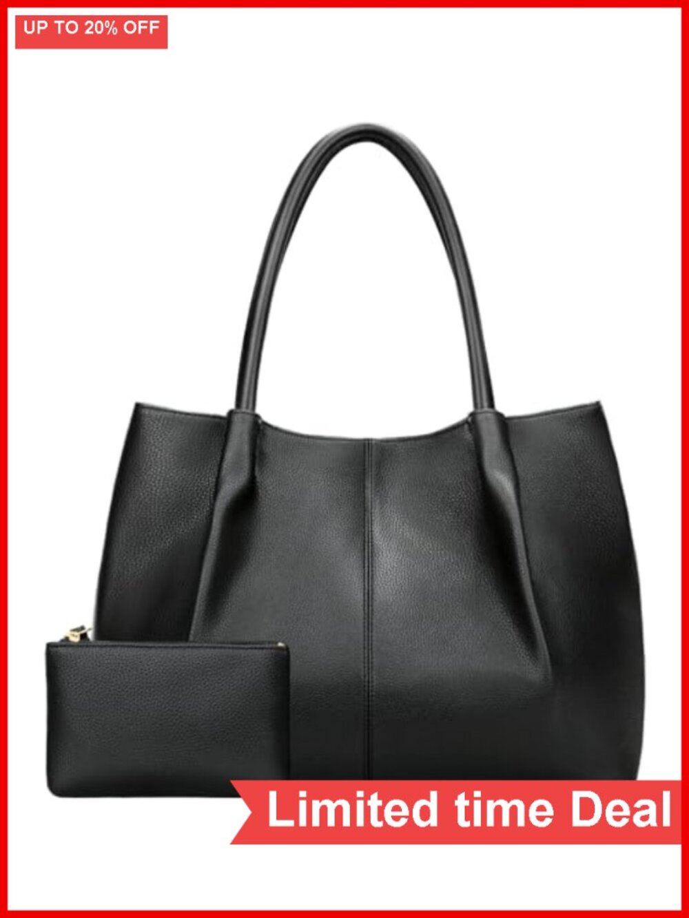 Vegan Leather Tote Bag for Women Large Capacity Shoulder Purse Work Travel